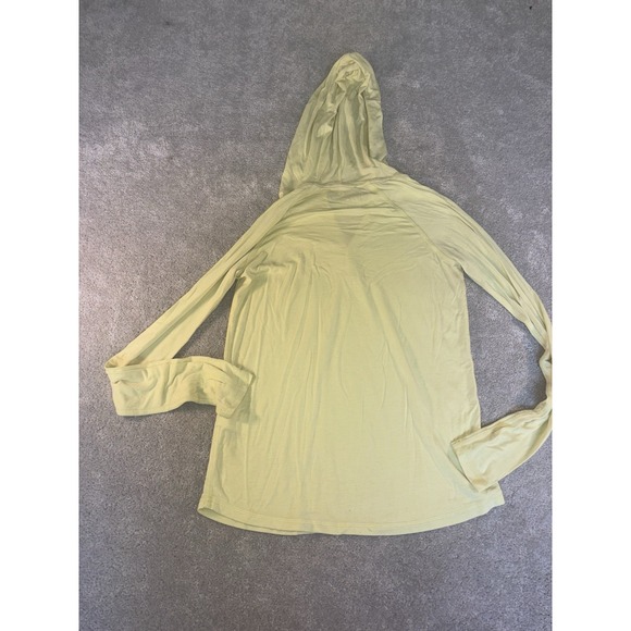 Women's Free Fly Thin Hooded Long Sleeve Shirt Thumb Holes Small Citron - Picture 7 of 8